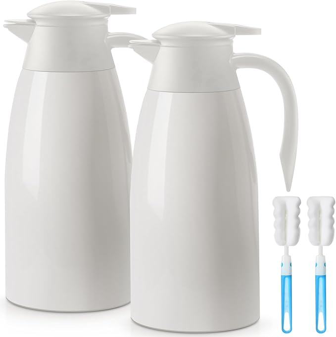 Norme 2 Pcs Thermal Coffee Carafe Insulated Stainless Steel Coffee Carafe