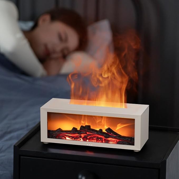 Essential Oil Diffuser, Fireplace Flame Oil Diffuser