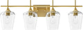VONLUCE Bathroom Vanity Light, 4 Light Bathroom Light Fixture Over Mirror