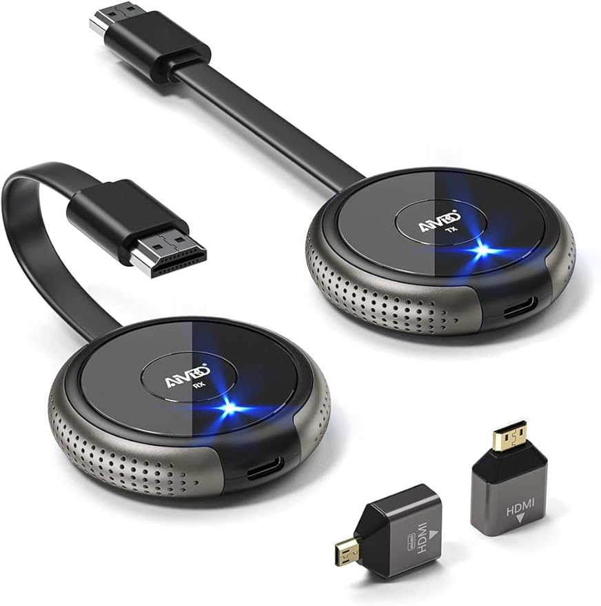 AIMIBO Wireless HDMI Transmitter and Receiver Kit 4K, Casting 2.4/5GHz Stable
