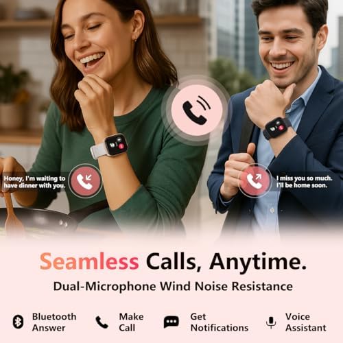 MorePro Health Fitness Tracker with 24/7 Heart Rate/Blood Pressure Monitor, Blood Oxy-gen/Sleep Tracking, 120+ Sports Activity Tracker, Smart Watch (Make/Answer Call) with Step Counter for Women Men