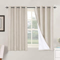 H.VERSAILTEX Linen Blackout Curtains 54 Inches Long 100% Blackout Thermal