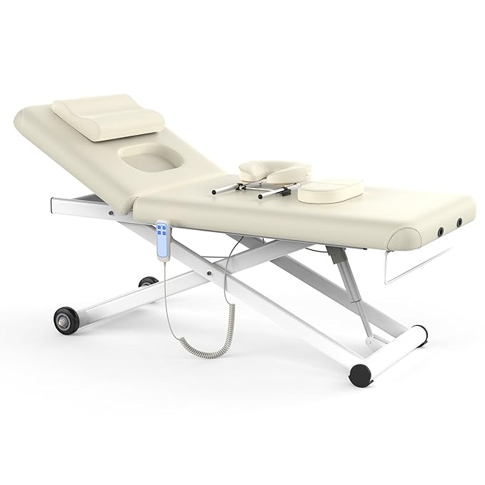 pouseayar Heavy Duty Electric Massage Table, Electric Lift and Electric