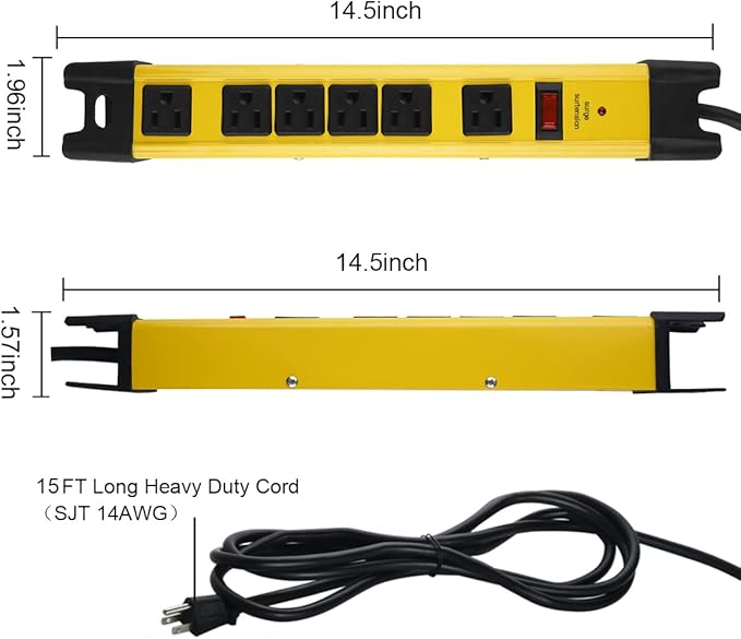 Heavy Duty Power Strip Surge Protector
