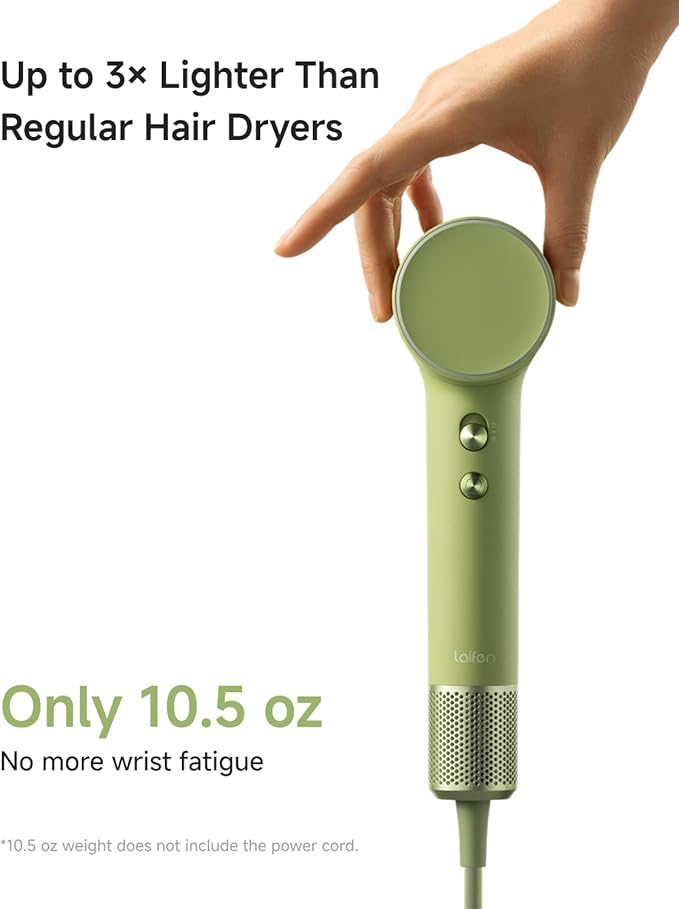 Laifen MINI Hair Dryer, Lightweight and Compact High Speed 200M Ionic Blow Dryer