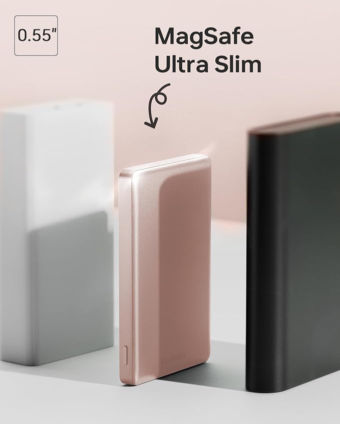 10, 000mAh for MagSafe Power Bank Ultra Slim, Magnetic Wireless Charger