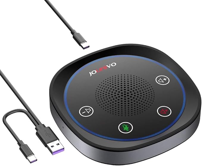 JOUNIVO USB Speakerphone, Omnidirectional Computer Speaker