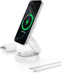 Belkin MagSafe Charger Compatible, 2-in-1 Qi2 Wireless Charging Station 15W