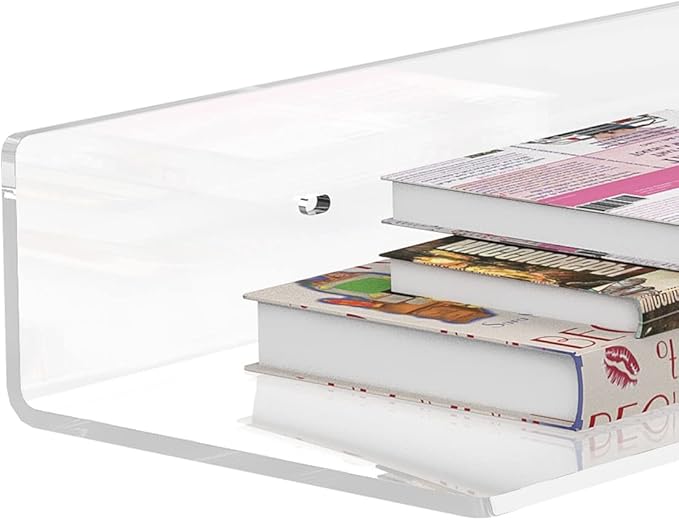 Acrylic Wall Shelves 36 24 12 Inches, Wall Mounted Display Shelves