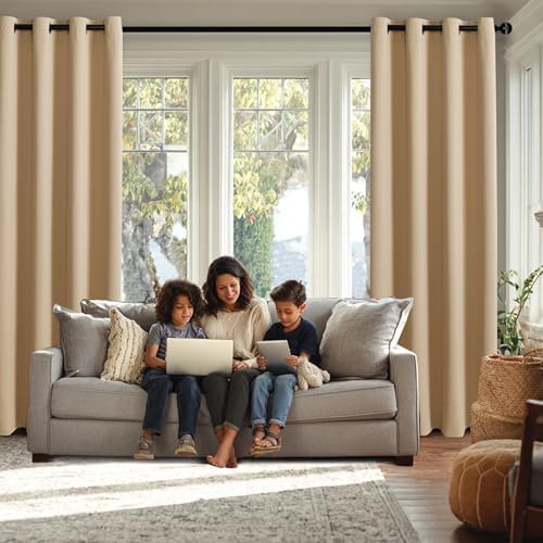 JIUZHEN Blackout Curtains for Bedroom Living Room 52 x 84 Inches Long