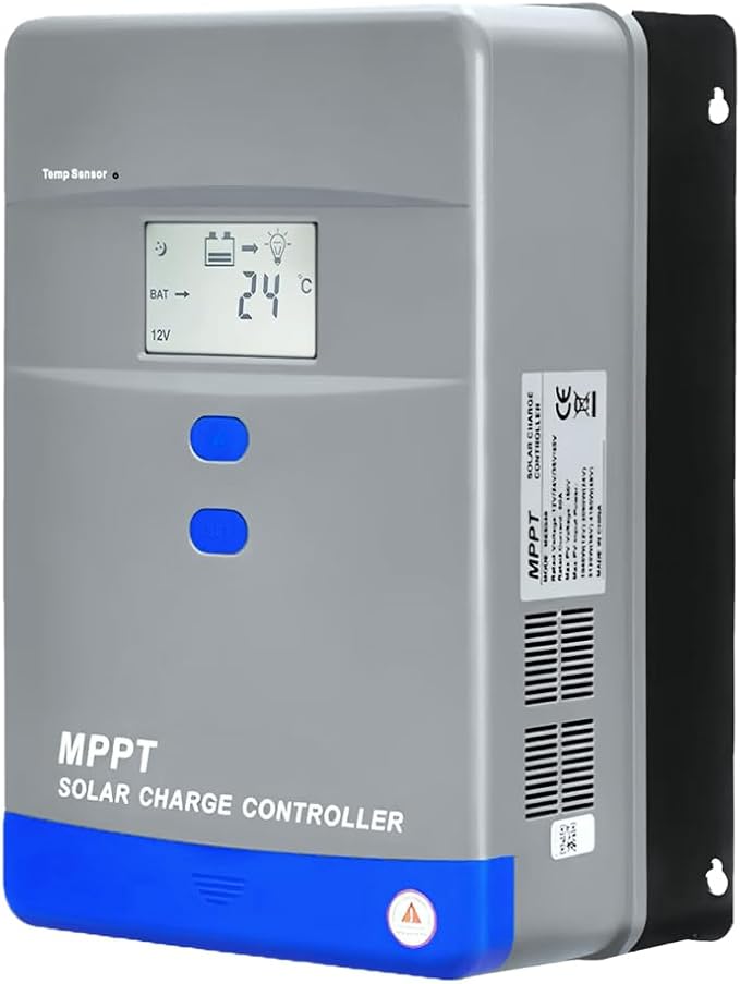40A MPPT Solar Charge Controller 12V/24V Auto Battery Regulator LCD Display