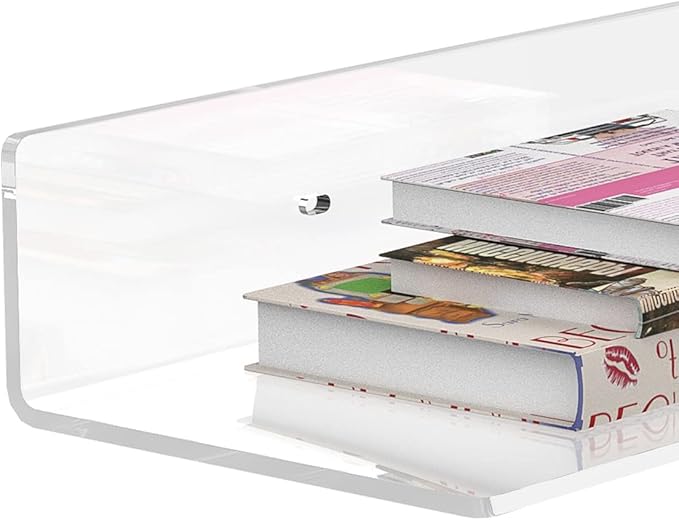 36 Inches Acrylic Wall Shelves 2 Pack, Floating Shelf