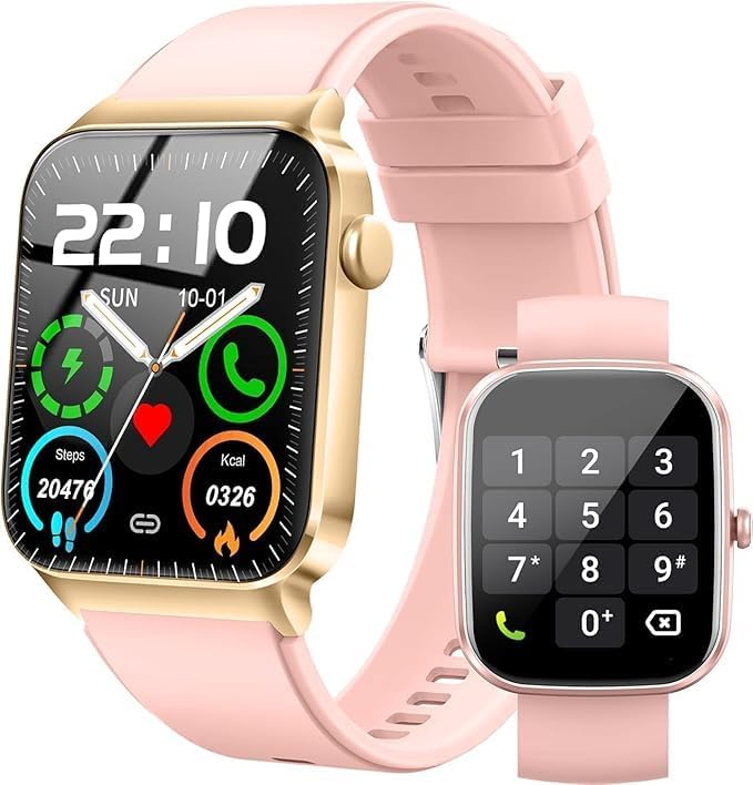 Smart Watch for Men Women Answer/Make Calls, 1.85" HD Touch Screen Fitness Watch with Heart Rate/Sleep Monitor, 110+ Sports Activity Tracker Step Counter, IP68 Waterproof Smartwatch for Android/iOS