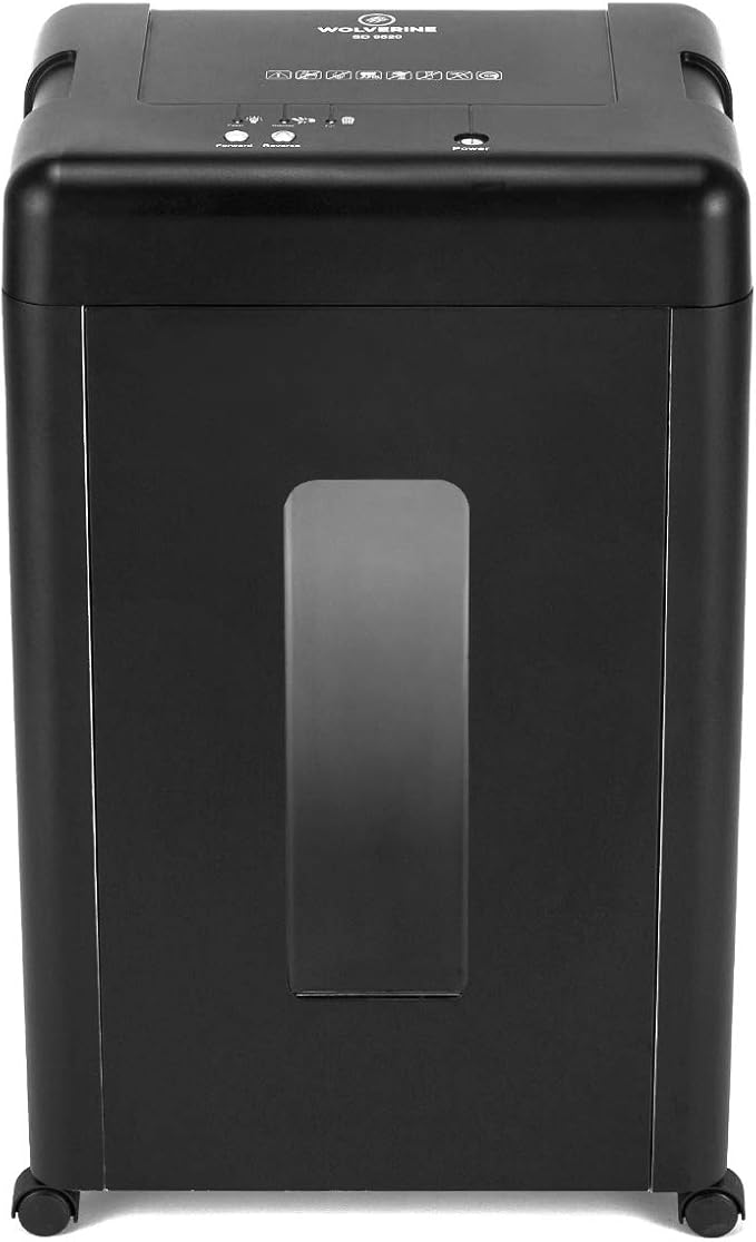 WOLVERINE 15-Sheet Super Micro Cut High Security Level P-5 Heavy Duty