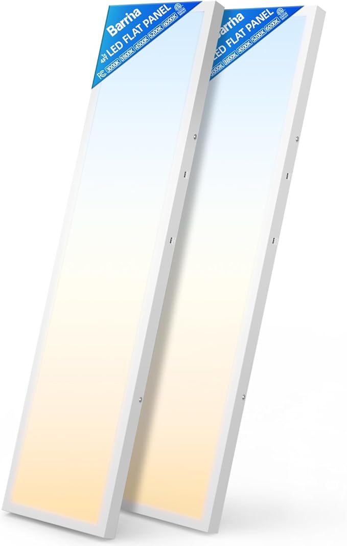 Barrina 1x4 LED Flat Panel Light, 8640LM 72W, 0-10V Dimmable, Brightness & 5CCT