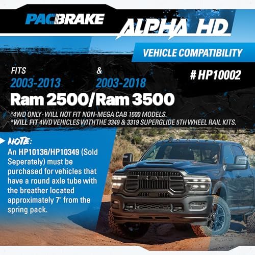 pacbrake hp10002 alpha hd rear air suspension kit, close-up detail