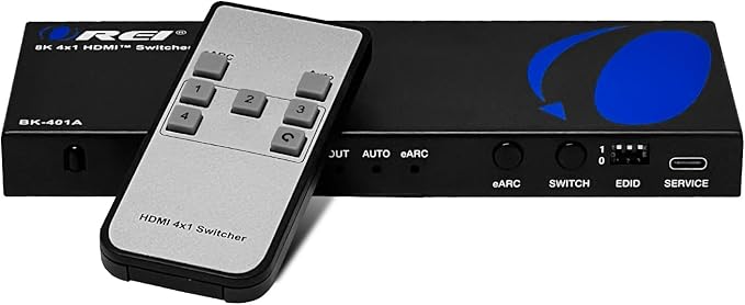 OREI 8K eARC HDMI 2.1 Switch 4x1, Switcher