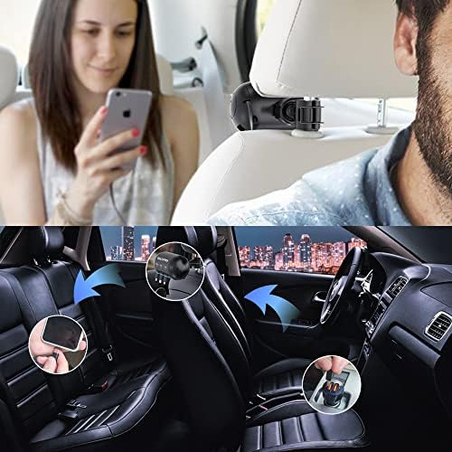 OHLPRO Multi Car Retractable Backseat 3 in 1 Car Charging Station, 2 Pack