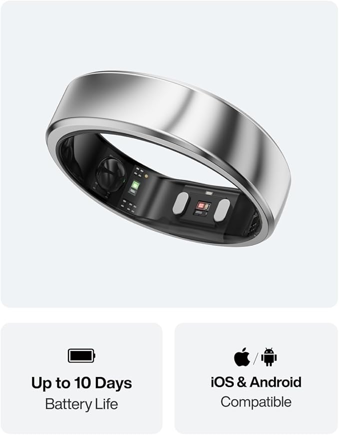 RingConn Gen 2 Air, Ultra-Thin AI Smart Ring, 10-Day Battery Life,