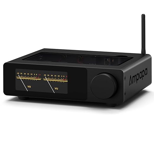 Ampapa 2 Channel Bluetooth Amp: HiFi 300W x2 Stereo Amplifier