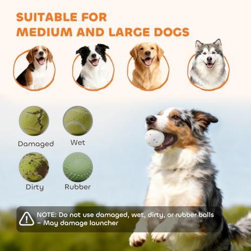 PawHut Automatic Dog Ball Launcher Remote Control for Large Breeds Blue