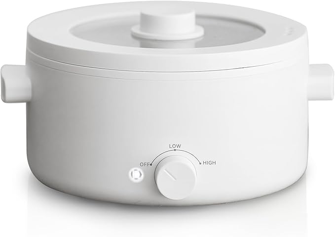 Hot Pot Electric, 2L Ceramic Glaze Non-Stick Pan, Portable Hot Pot