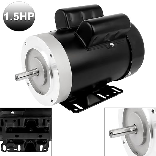 1.5HP Electric Motor 3450RPM Reversible Single Phase 56C Frame General Purpose