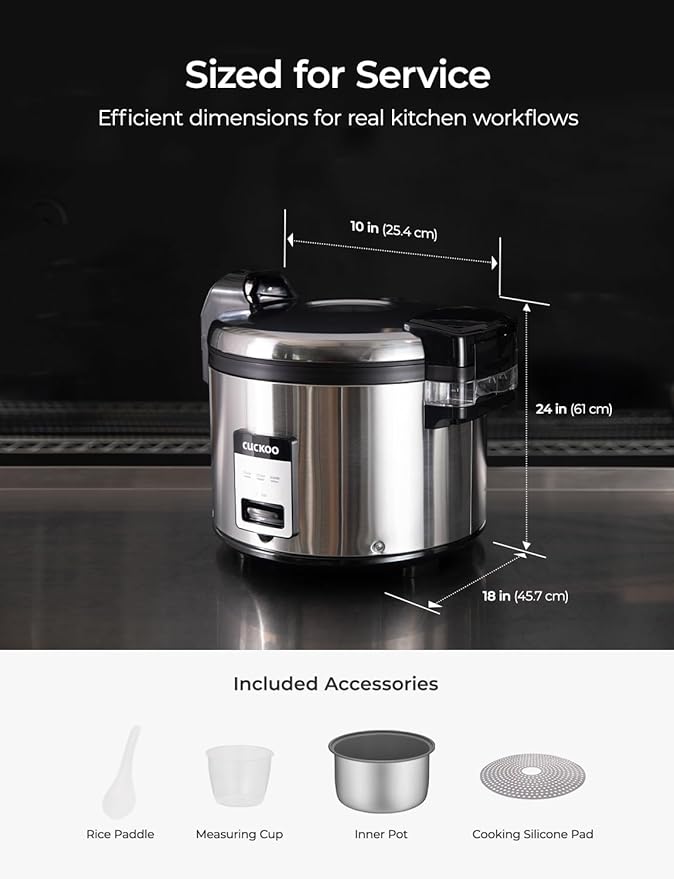 CUCKOO Commercial Rice Cooker & Warmer, Extra Large Rice Cooker 30-Cup Uncooked