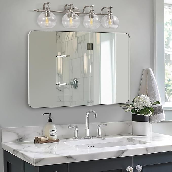 ANDY STAR 36”x48”Brushed Nickel Mirror