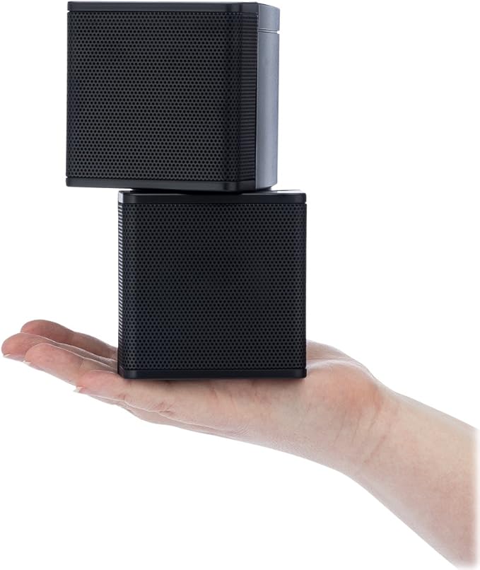 Pure Resonance Audio MC2.5B Dual 2.5” Swiveling Surround Sound Mini Cube Speaker