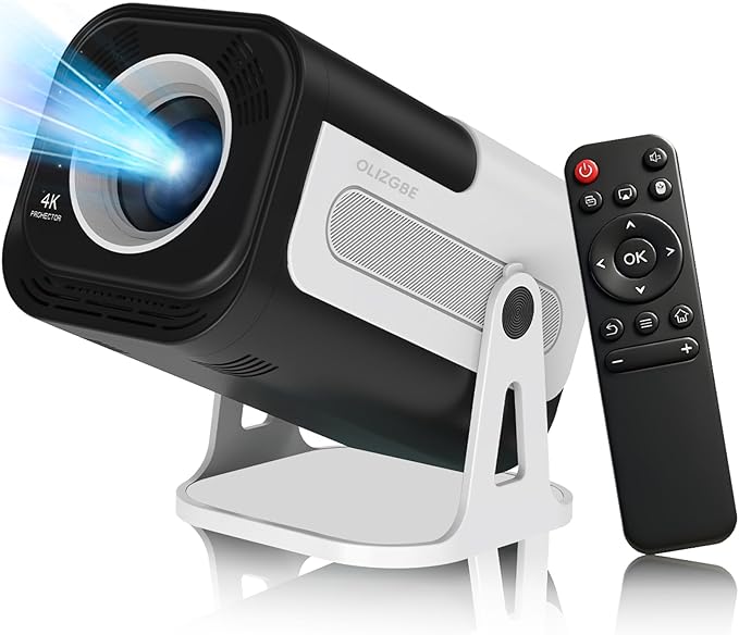 Mini Projector with Dual 5G WiFi and Bluetooth, Built-in App Smart Portable