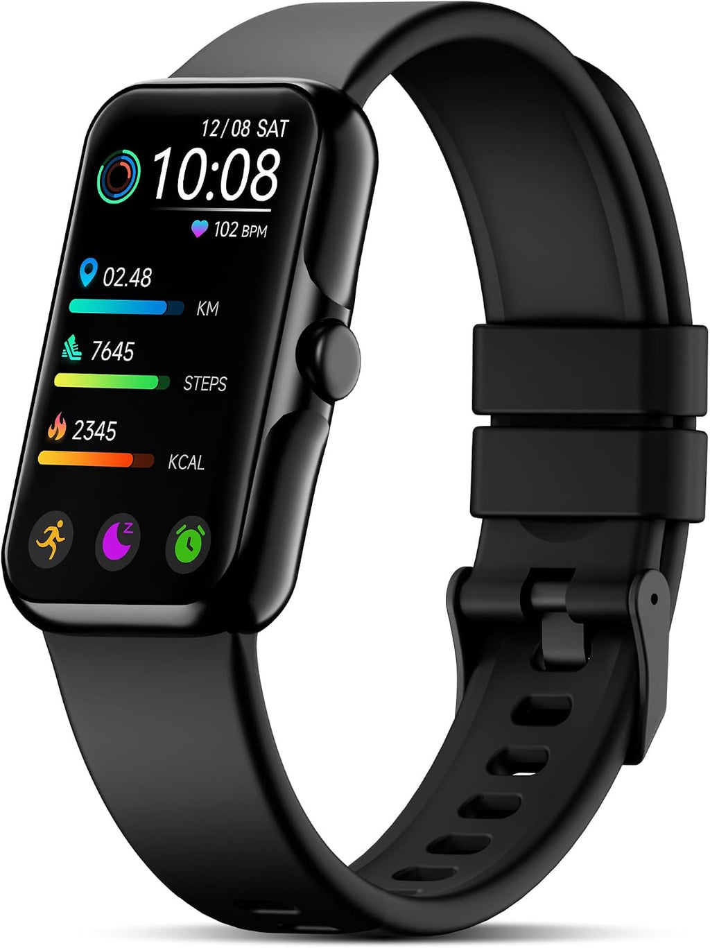 Fitness Tracker with 24/7 Continuous Heart Rate, Blood Oxy-gen Monitor, Smart Watch with Sleep Monitor, IP68 Waterproof Activity Tracker Step Counter for Women Men