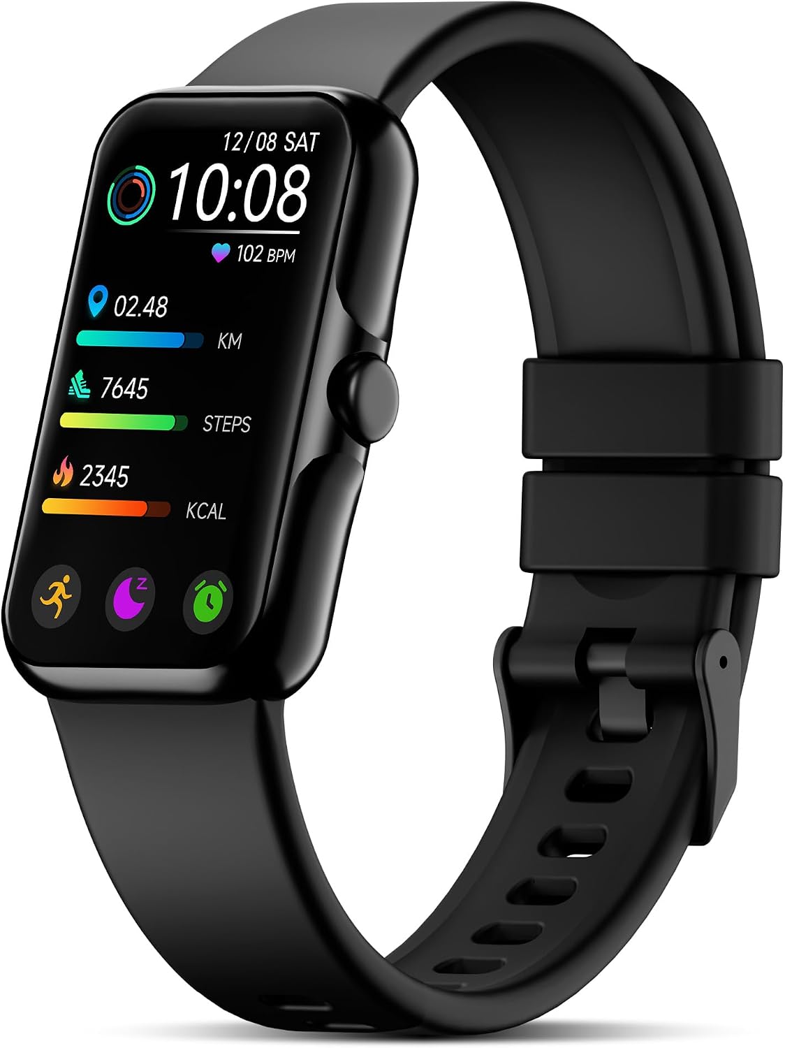 Fitness Tracker with 24/7 Continuous Heart Rate, Blood Oxy-gen Monitor, Smart Watch with Sleep Monitor, IP68 Waterproof Activity Tracker Step Counter for Women Men