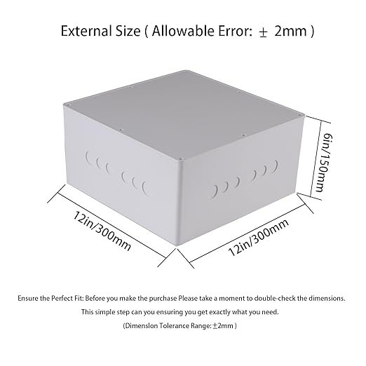 12" x 12" x 6" PVC Plastic Junction Box