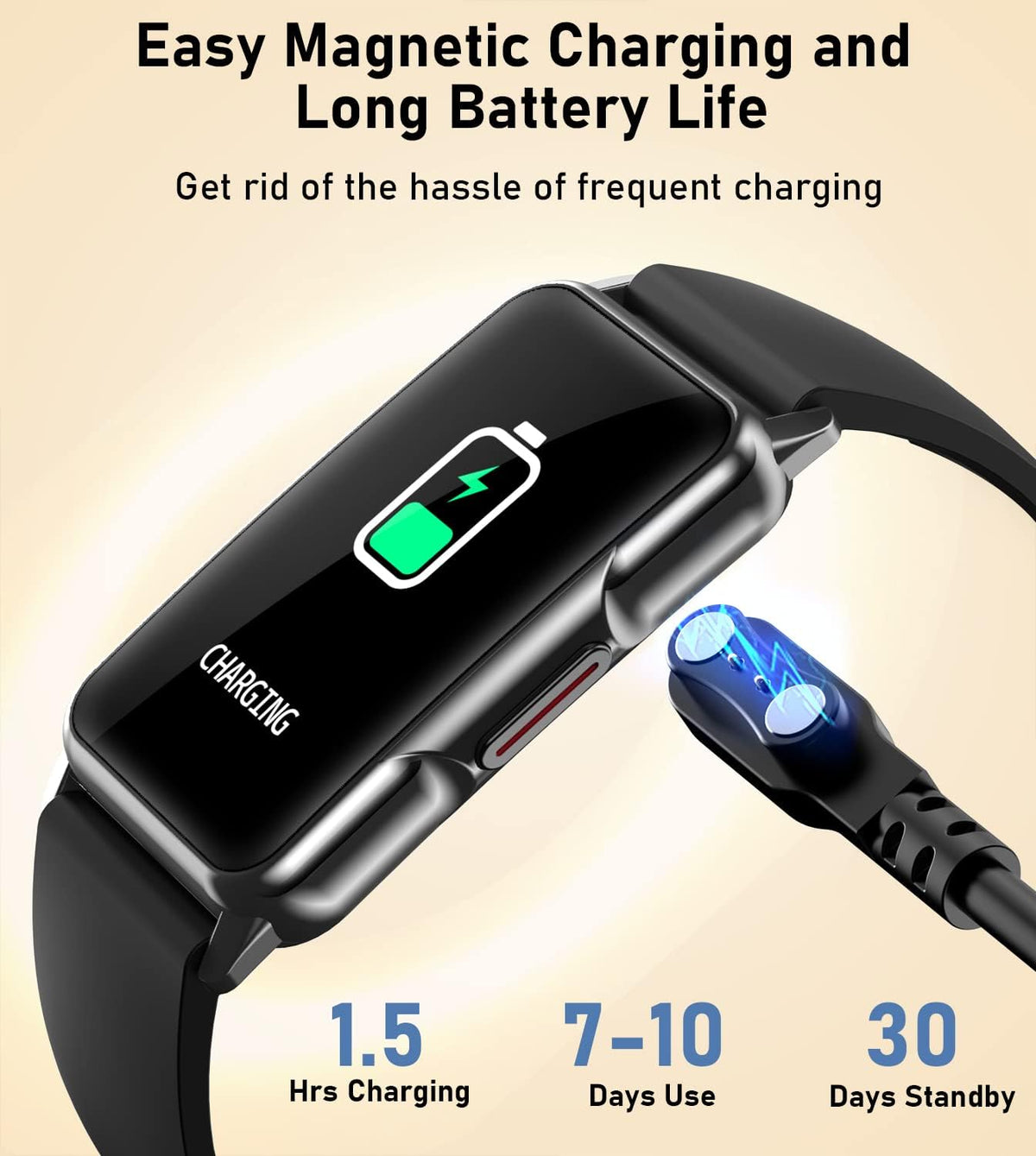 Fitness Tracker with Heart Rate Blood Oxygen Blood Pressure Sleep Monitor Step Calorie Counter Pedometer IP68 Waterproof