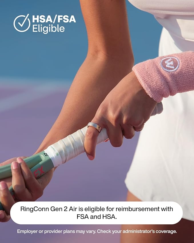 RingConn Gen 2 Air, Ultra-Thin AI Smart Ring, 10-Day Battery Life,