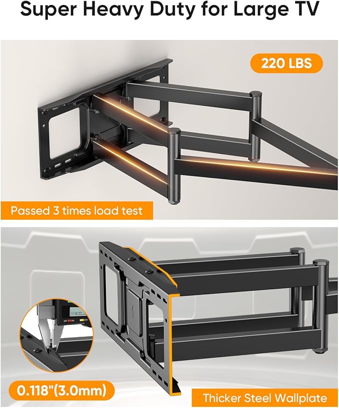 FORGING MOUNT Heavy Duty XXL Full Motion TV Wall Mount