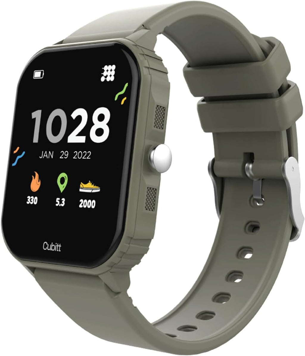 Cubitt Teens Smartwatch, 1.85” Touchscreen Fitness Tracker – Forest Green