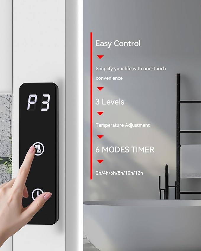 Heated Towel Rack – Rapid PTC Heating, LED Timer Control, High Temp & Large