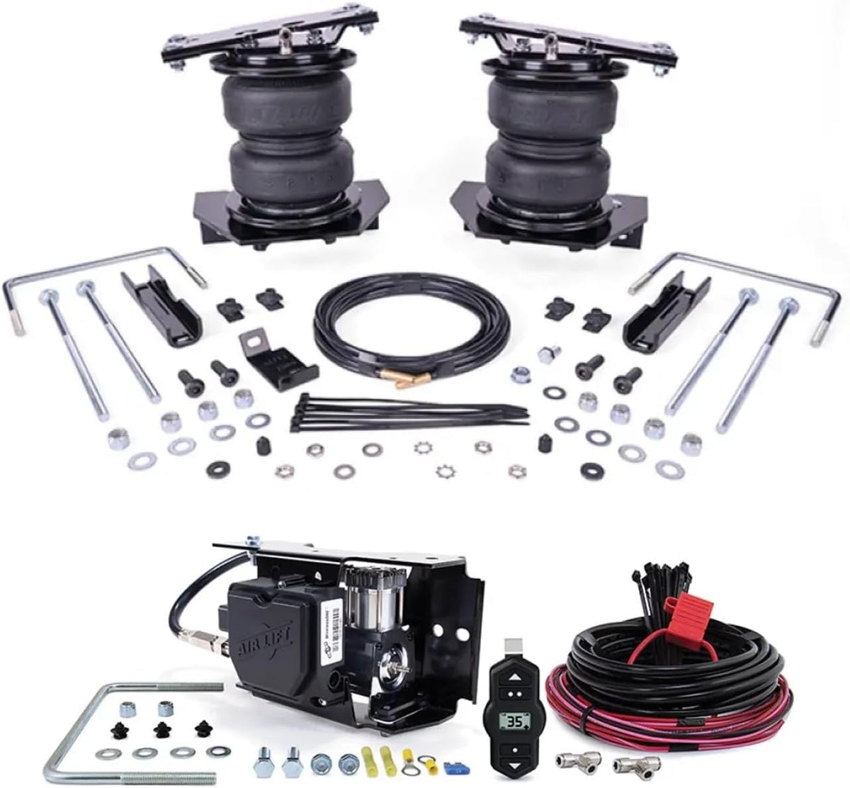 Air Lift LoadLifter 5000 Ultimate Air Spring Kit with WirelessONE & EZ Mount Compatible with 2023-2026 F250 F350 Super Duty SRW 4WD Pickups | Remote Controlled | Includes TrendsAuto Decal
