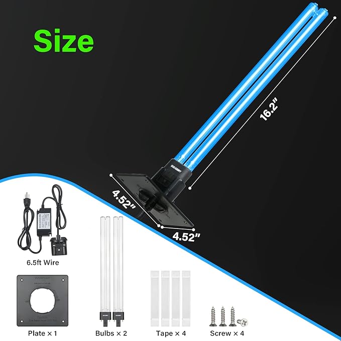 COOSPIDER 36W HVAC UV Light Sanitizer, Air Purifier