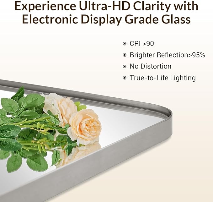 ANDY STAR 30”x40”Brushed Nickel Mirror