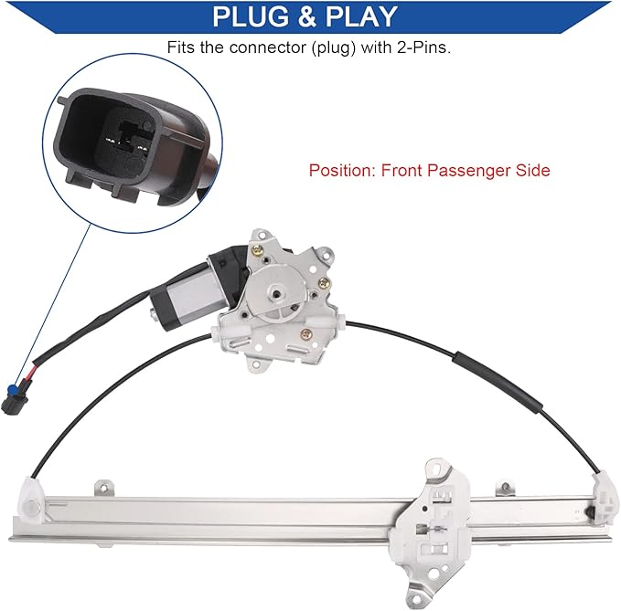 Obaee 741-349 Front Passenger Side Power Window Lift Regulator