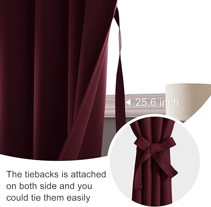 JIUZHEN Christmas Blackout Curtains (Set of 2)