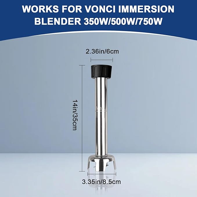 VONCI 14inch Commercial Immersion Blender Detachable Shaft, 500W & 750W