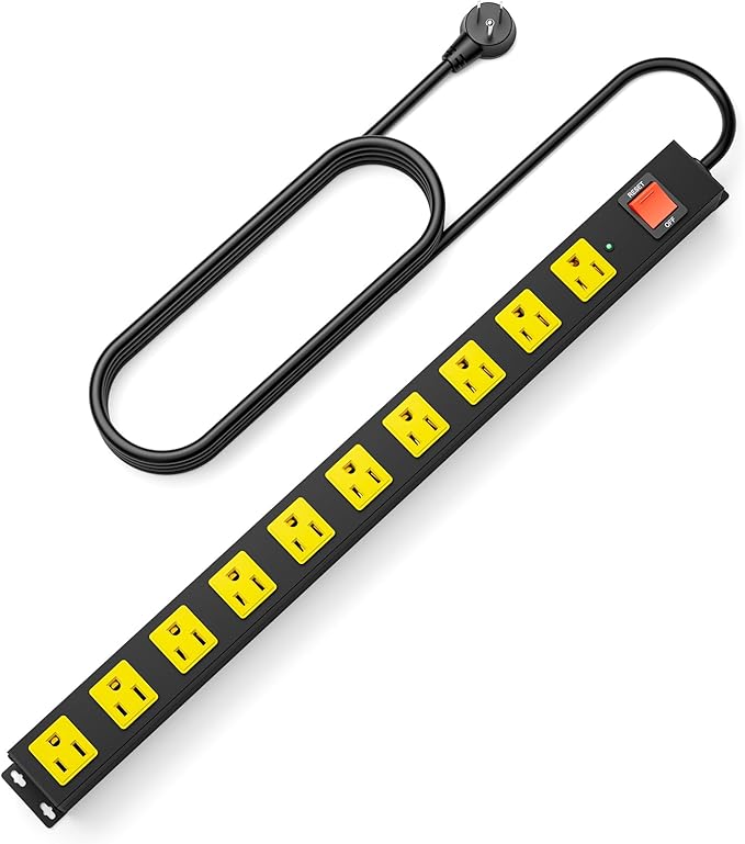 10 Outlet Metal Power Strip