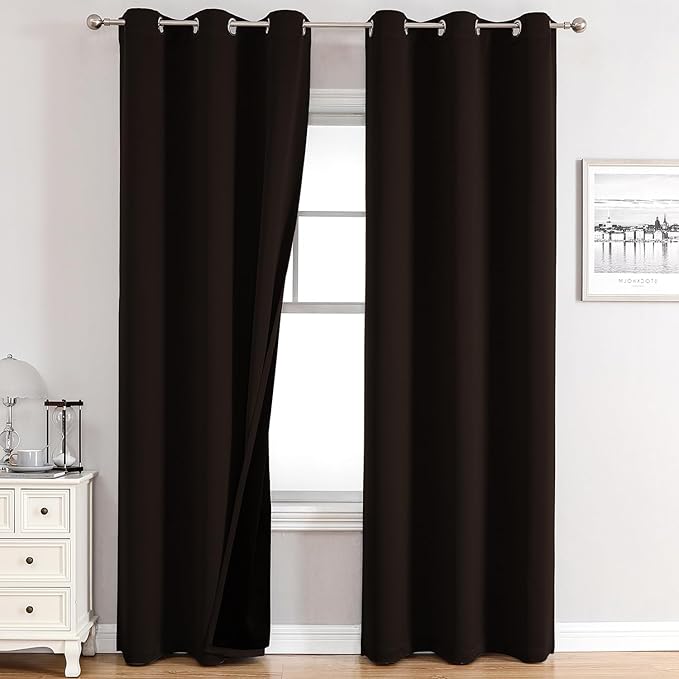 ChrisDowa 100% Blackout Curtains