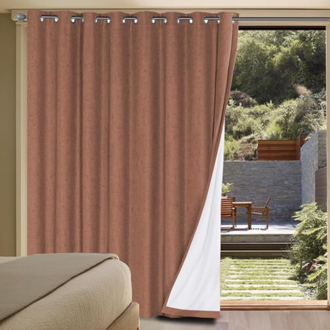 H.VERSAILTEX Linen Blackout Curtains Durable Thick Textured Linen Look 100%