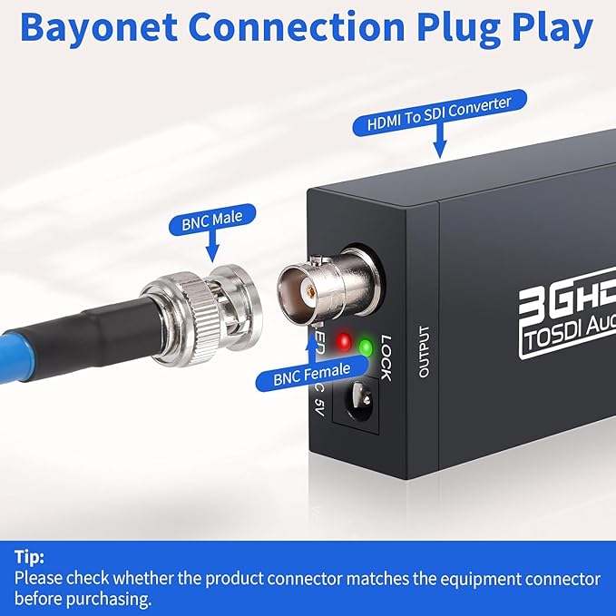 Superbat SDI Cable BNC Cable 3G/6G/12G HD-SDI Cable (2Pcs)