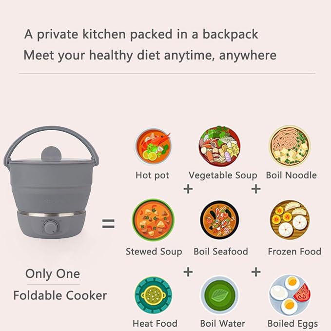 Drizzle Foldable Electric Cooker Travel Hot Pot